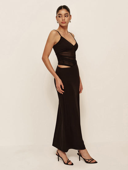 Affordable Deep V Neck Wrap Dress