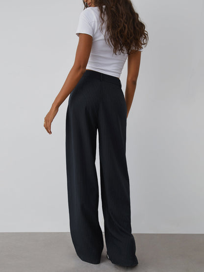 Bold Striped Loose Fit Dress Pants