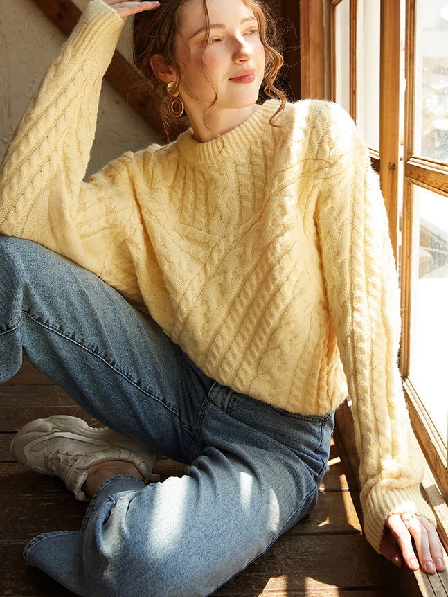 Big Citrus Crew Neck Sweater