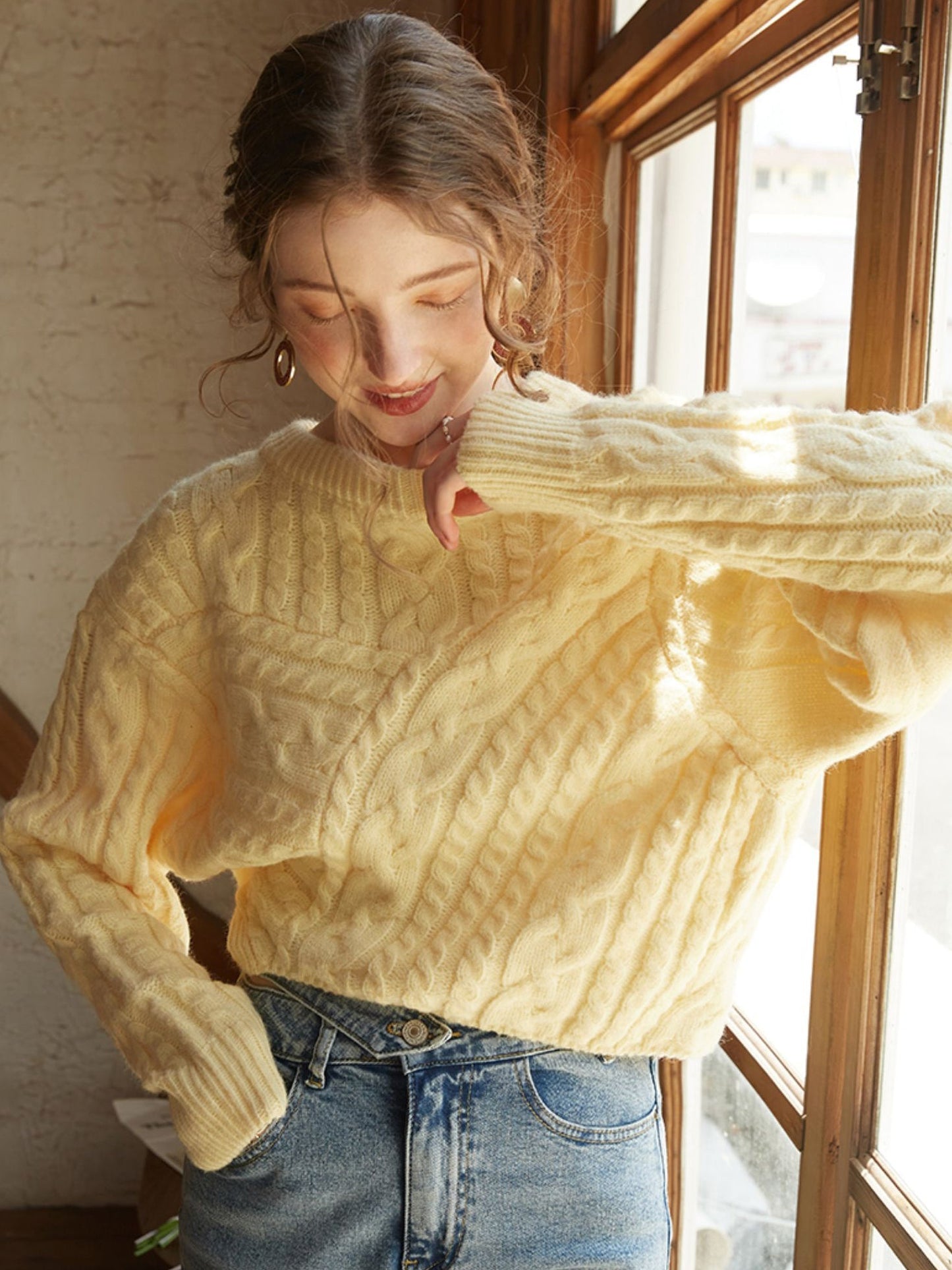Big Citrus Crew Neck Sweater