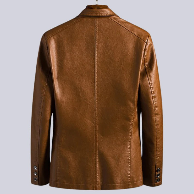Black Faux Leather Biker Jacket