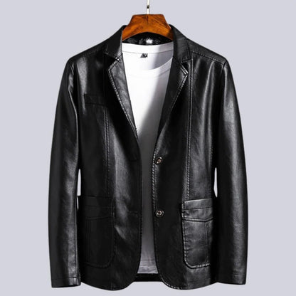 Black Faux Leather Biker Jacket