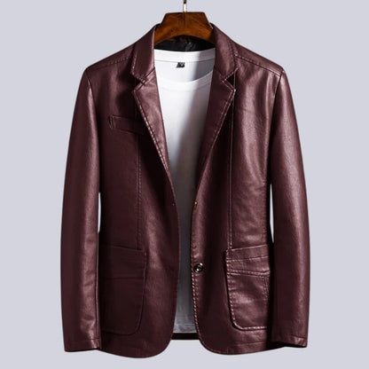 Black Faux Leather Biker Jacket
