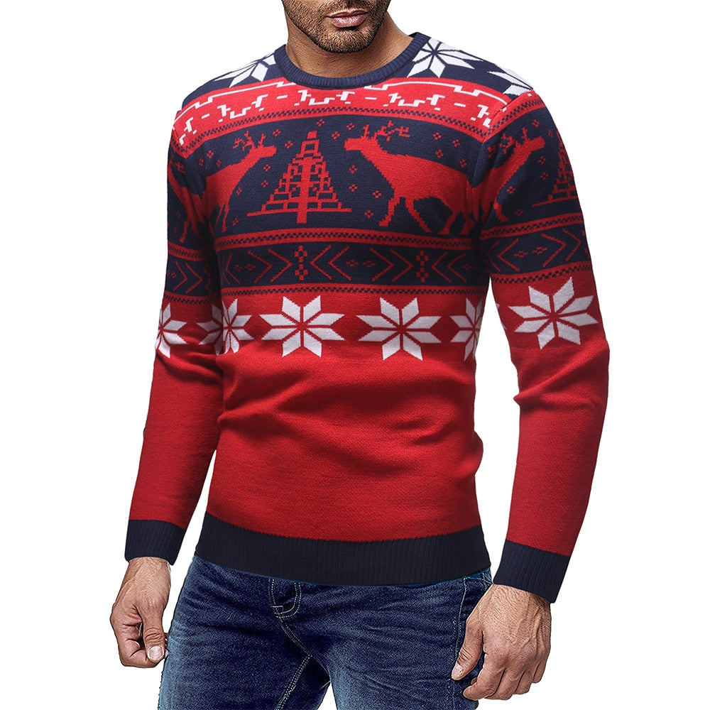 Cozy Men's Long Sleeve Crew Neck Sweater - Nocini