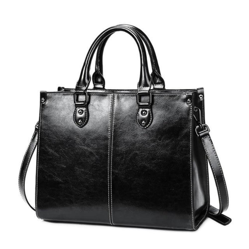 Classic Designer Leather Tote Bag