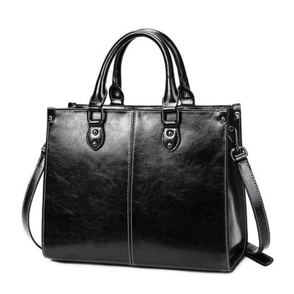 Classic Designer Leather Tote Bag