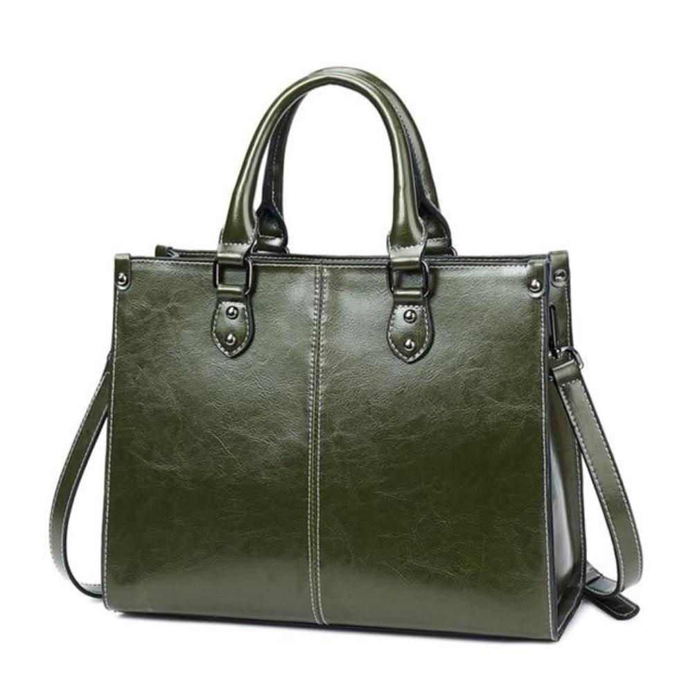 Classic Designer Leather Tote Bag