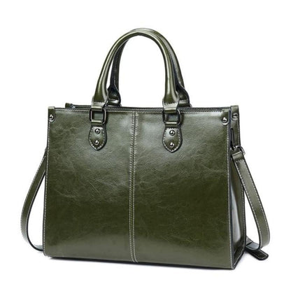Classic Designer Leather Tote Bag