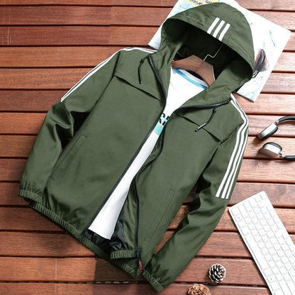 Waterproof Men's Running Jacket with Hood