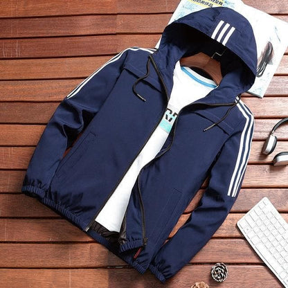 Waterproof Men's Running Jacket with Hood