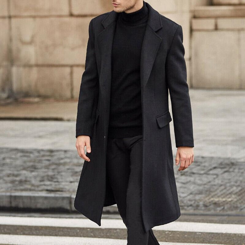 Slim Fit Men's Wool Classic Overcoat