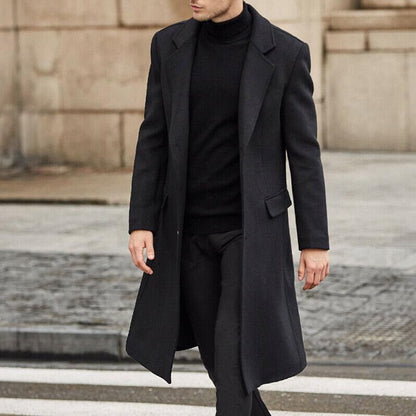 Slim Fit Men's Wool Classic Overcoat
