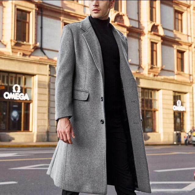 Slim Fit Men's Wool Classic Overcoat