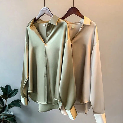 Ladies Silk Casual Top - Olytrend