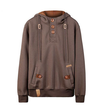 Casual Fleece Drawstring Hoodie Jacket