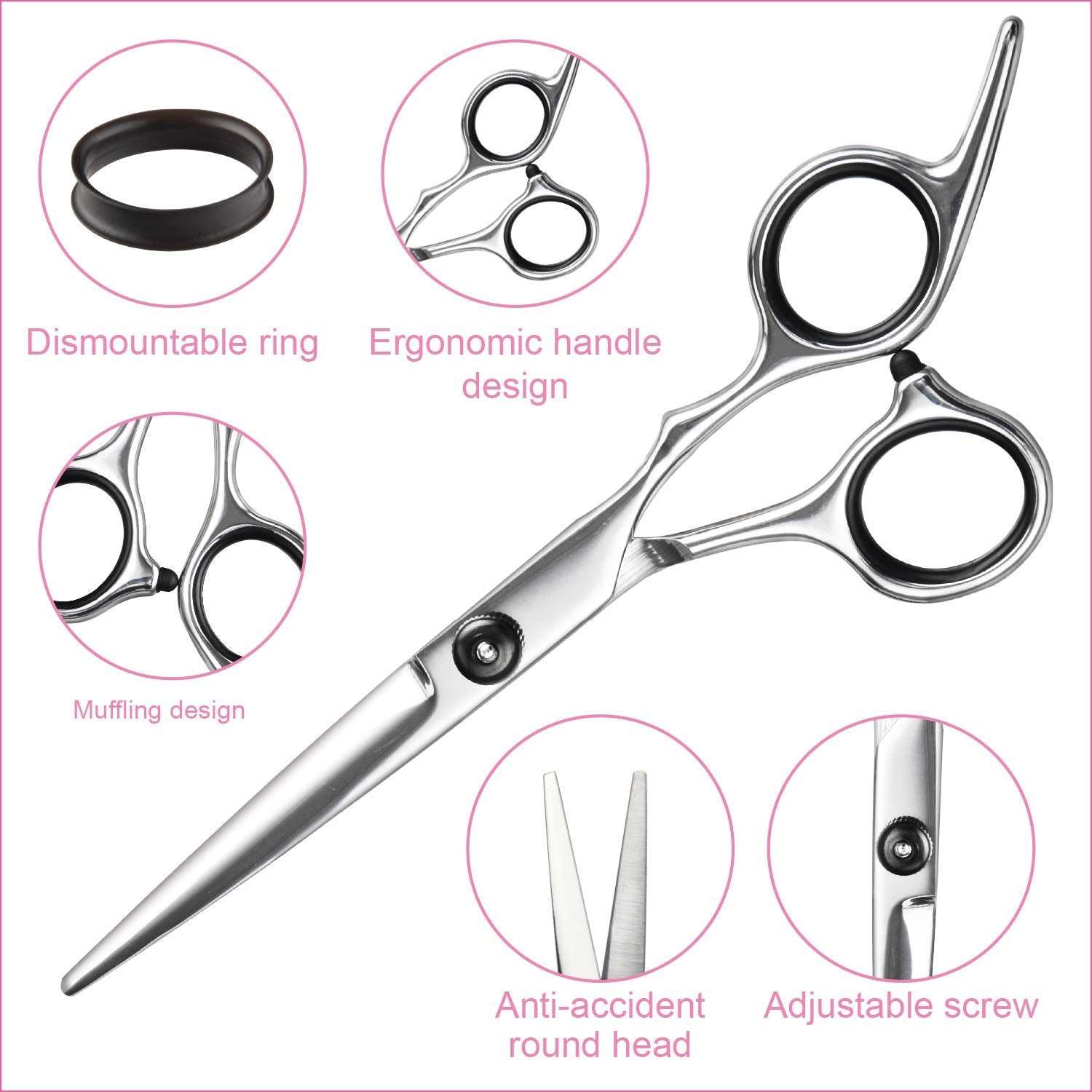 Professional Hair Cutting & Thinning Scissors Set-Black-Nora Luxe