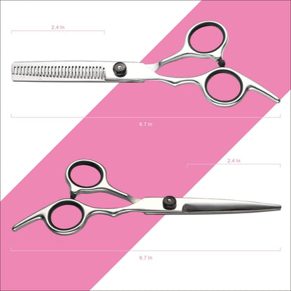 Professional Hair Cutting & Thinning Scissors Set-Black-Nora Luxe