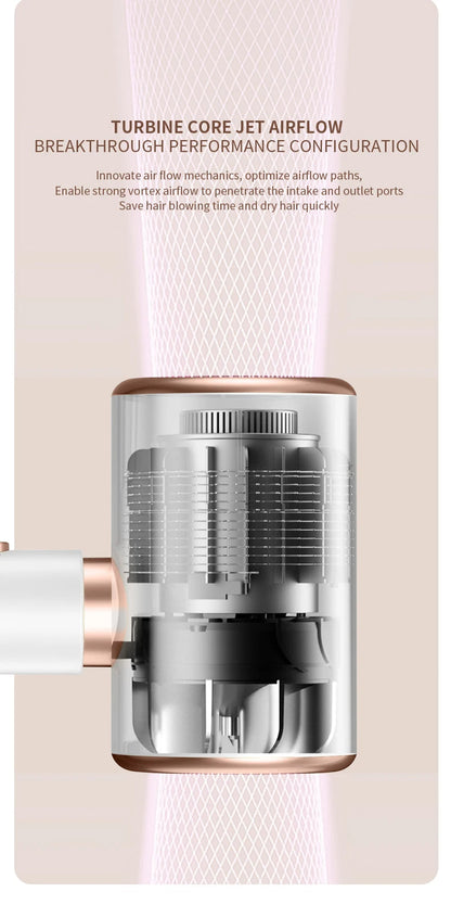 PROFESSIONAL HAIRDRYER 2400W WITH COLD AND HOT AIR - NEGATIVE IONS - POWERFUL HAIR DRYER FOR SALON RESULTS-Black-Nora Luxe