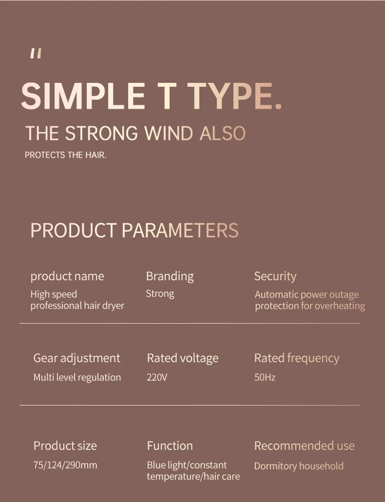 PROFESSIONAL HAIRDRYER 2400W WITH COLD AND HOT AIR - NEGATIVE IONS - POWERFUL HAIR DRYER FOR SALON RESULTS-Black-Nora Luxe