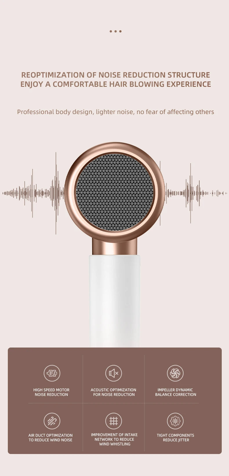 PROFESSIONAL HAIRDRYER 2400W WITH COLD AND HOT AIR - NEGATIVE IONS - POWERFUL HAIR DRYER FOR SALON RESULTS-Black-Nora Luxe