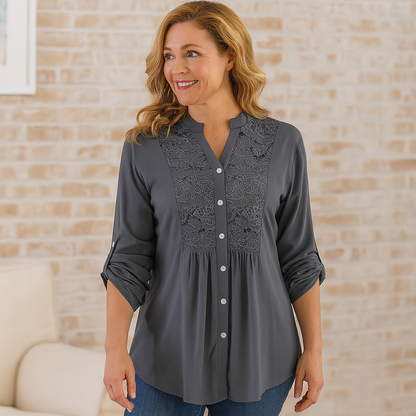 Elegant Ruffled Flowy Women Blouse