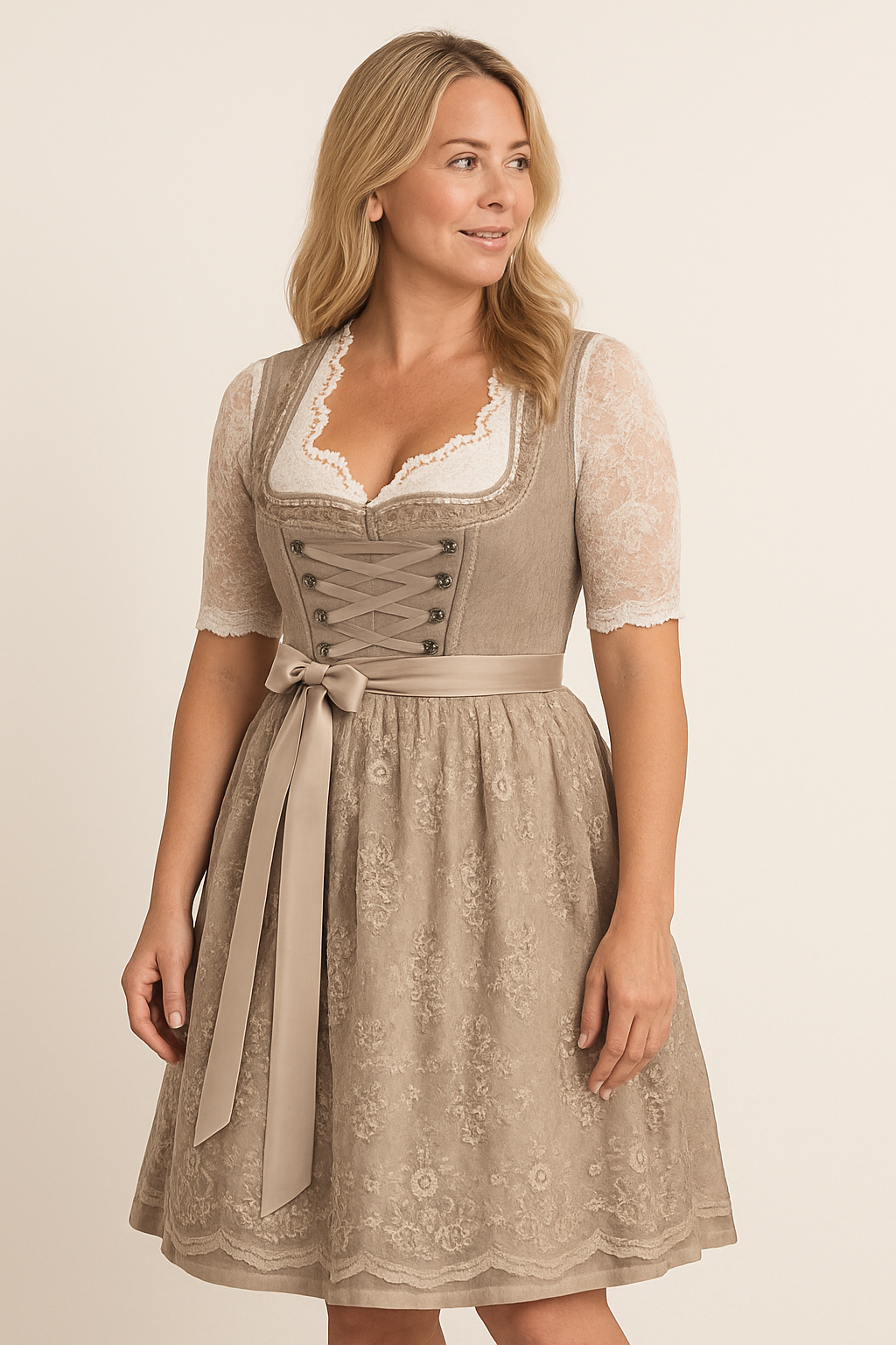 Elegant Floral German Dress