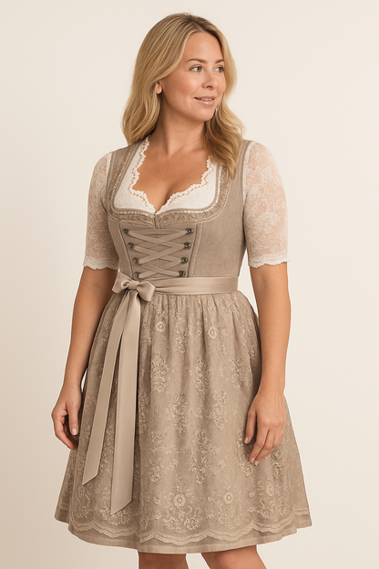 Elegant Floral German Dress