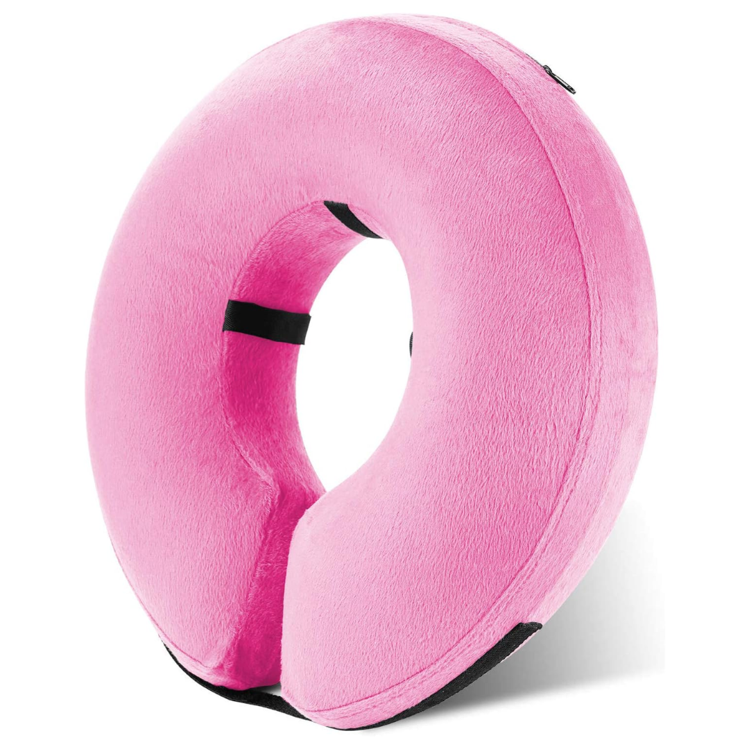 Protective Inflatable Dog Collar - Soft & Comfortable Recovery Collar-Pink-S-Nora Luxe