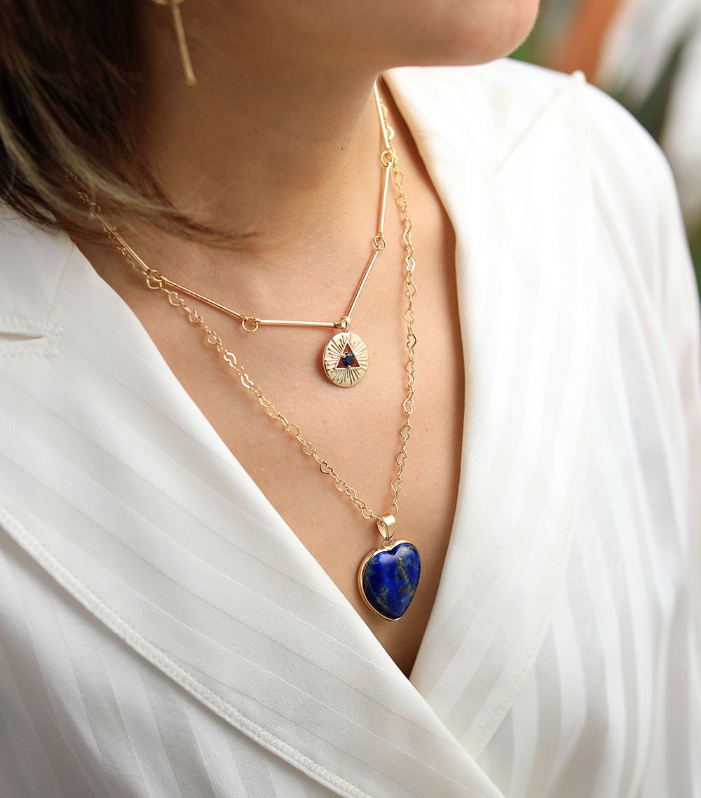 Guardian Blue Gemstone Necklace - Pexav