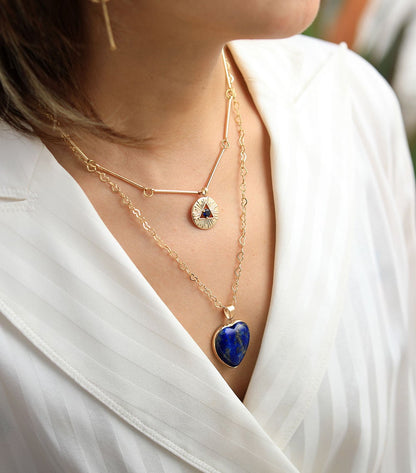 Guardian Blue Gemstone Necklace - Pexav