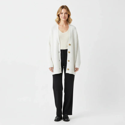 Cozy Large Knitted Women's Cardigan Sweater