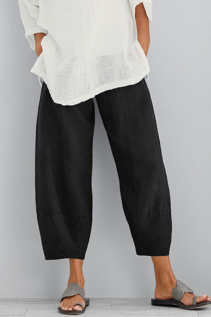 Comfortable Wide Leg Women's Trousers With Pockets