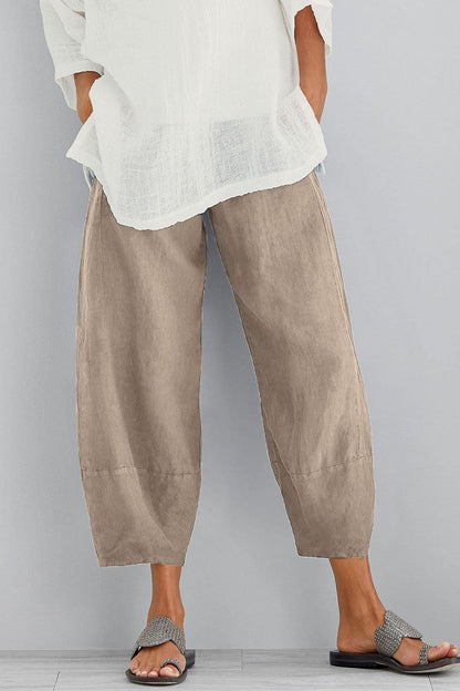 Comfortable Wide Leg Women's Trousers With Pockets
