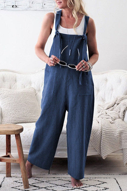 Comfy Women's Wide Leg Jumpsuit with Pockets