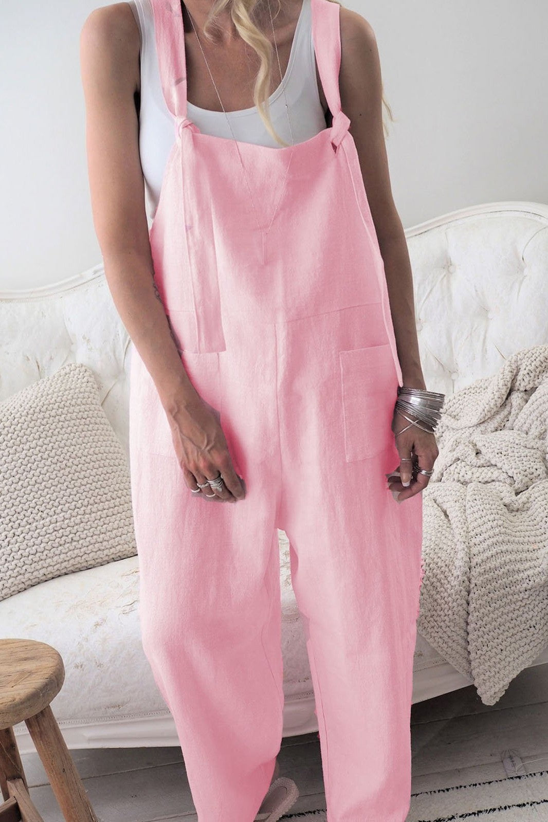 Comfy Women's Wide Leg Jumpsuit with Pockets - Nocini