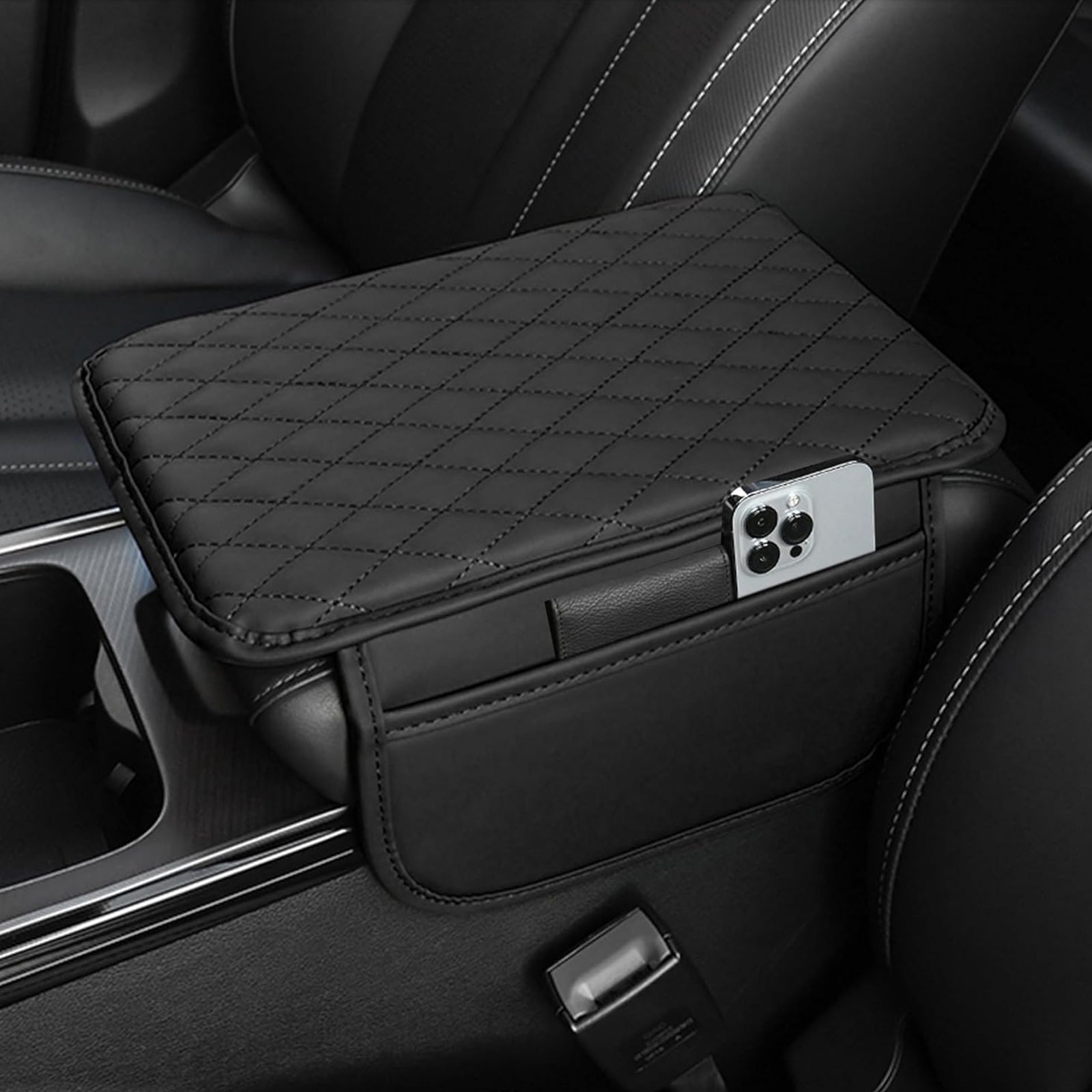 Premium Leather Auto Armrest Pad - Pexav
