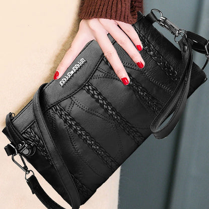 Fashionable Synthetic Crossbody Bag with Roomy Inside
