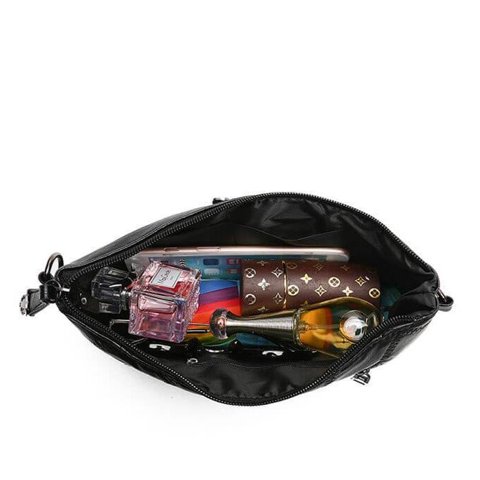 Fashionable Synthetic Crossbody Bag with Roomy Inside