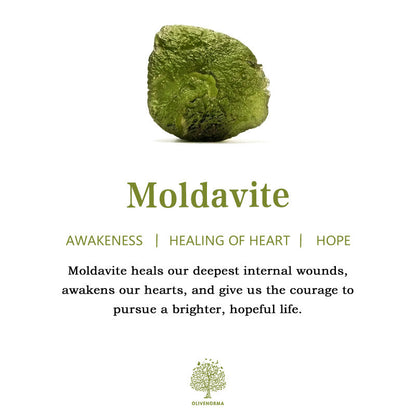 Purification Green Moldavite Necklace - Alina-Necklace + Natural Stone-3-5g-Nora Luxe