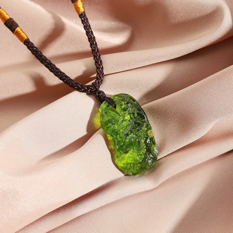 Purification Green Moldavite Necklace - Alina-Necklace + Natural Stone-3-5g-Nora Luxe