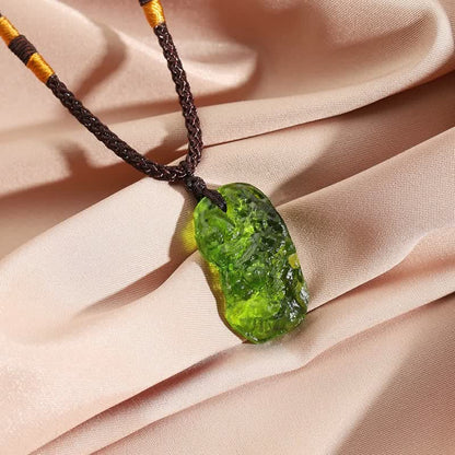 Purification Green Moldavite Necklace - Alina-Necklace + Natural Stone-3-5g-Nora Luxe
