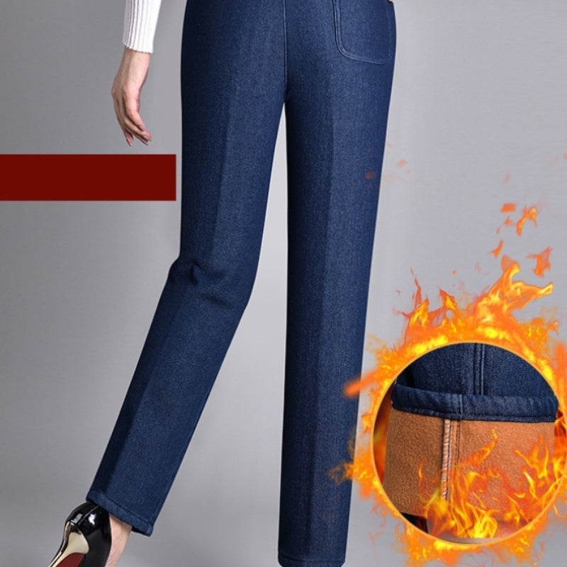 Push-up Jeans - Ella with warm inner lining and perfect fit!-Light blue (without lining)-XL-Nora Luxe