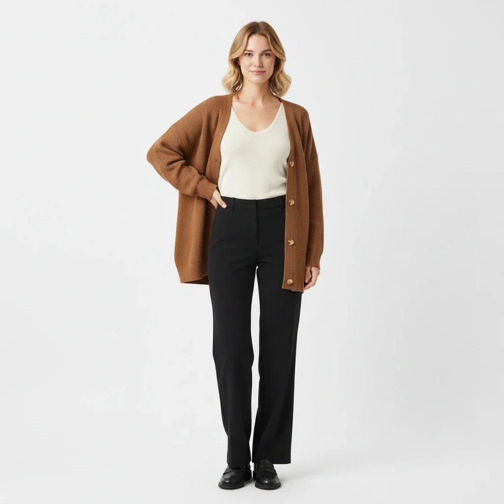 Cozy Large Knitted Women's Cardigan Sweater