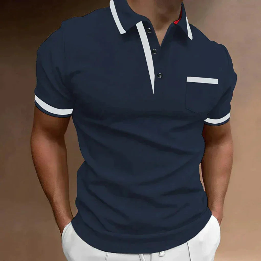 Simple Mens Polo Shirt Comfortable Casual Style