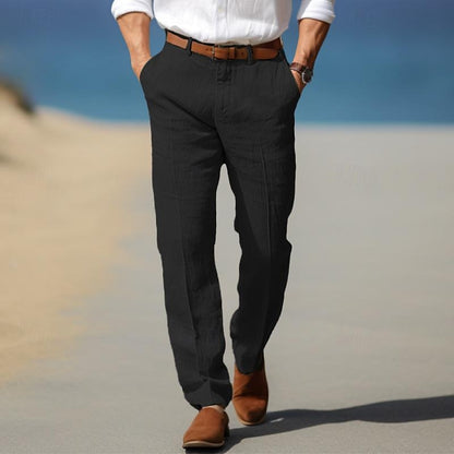 Classic Fit Men's Pants with Side Pockets