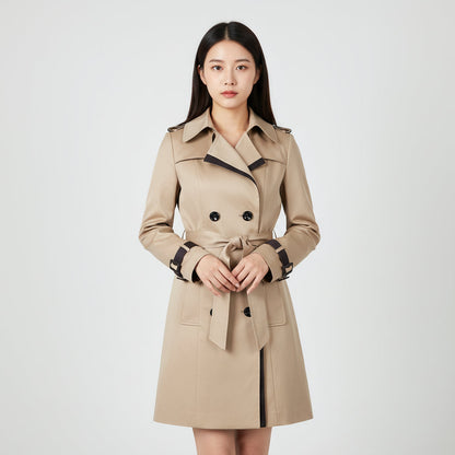 Classic Belted Ladies Trench Coat - Olytrend