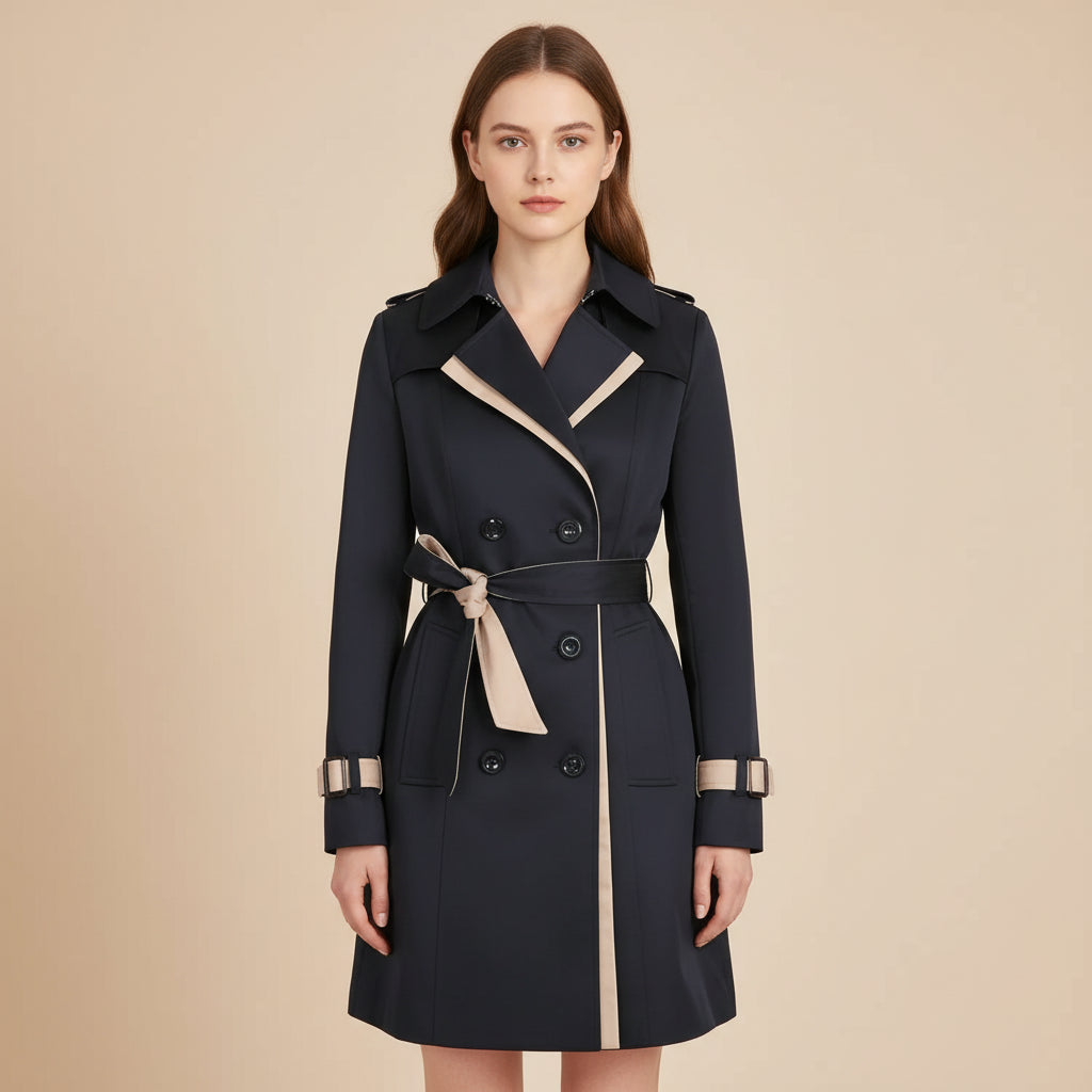 Double-Breasted Trench Coat for Women 