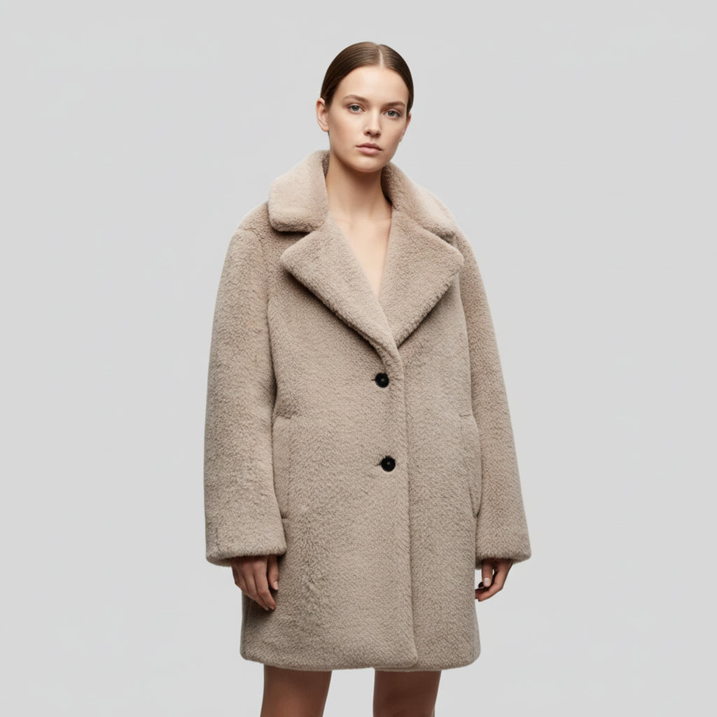 Large Fuzzy Parka Coat for Women - Olytrend