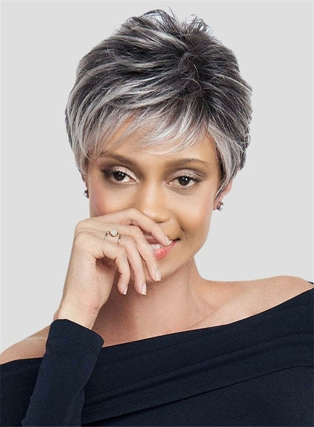 Quick Clip-in Hair Extensions for Short Hair – Zuri-Gray-Nora Luxe