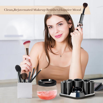 Quick Drying Electric Makeup Brush Cleaner – Clean & Ready to Use Immediately!-Black-Nora Luxe